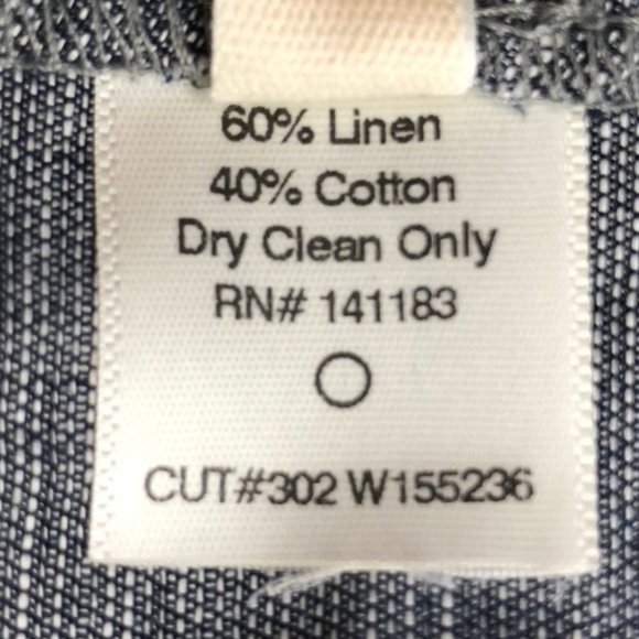 Crippen Linen/Cotton Long Sleeve V-Neck Shirt - Picture 6 of 8